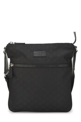 Gucci Black GG Nylon Messenger - WGACA