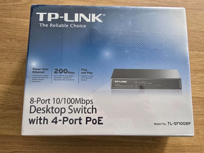 Neu versiegelt TP-Link TL-SF1008P 8-Port Desktop Netzwerk Switch 4-Port PoE inkl MwSt