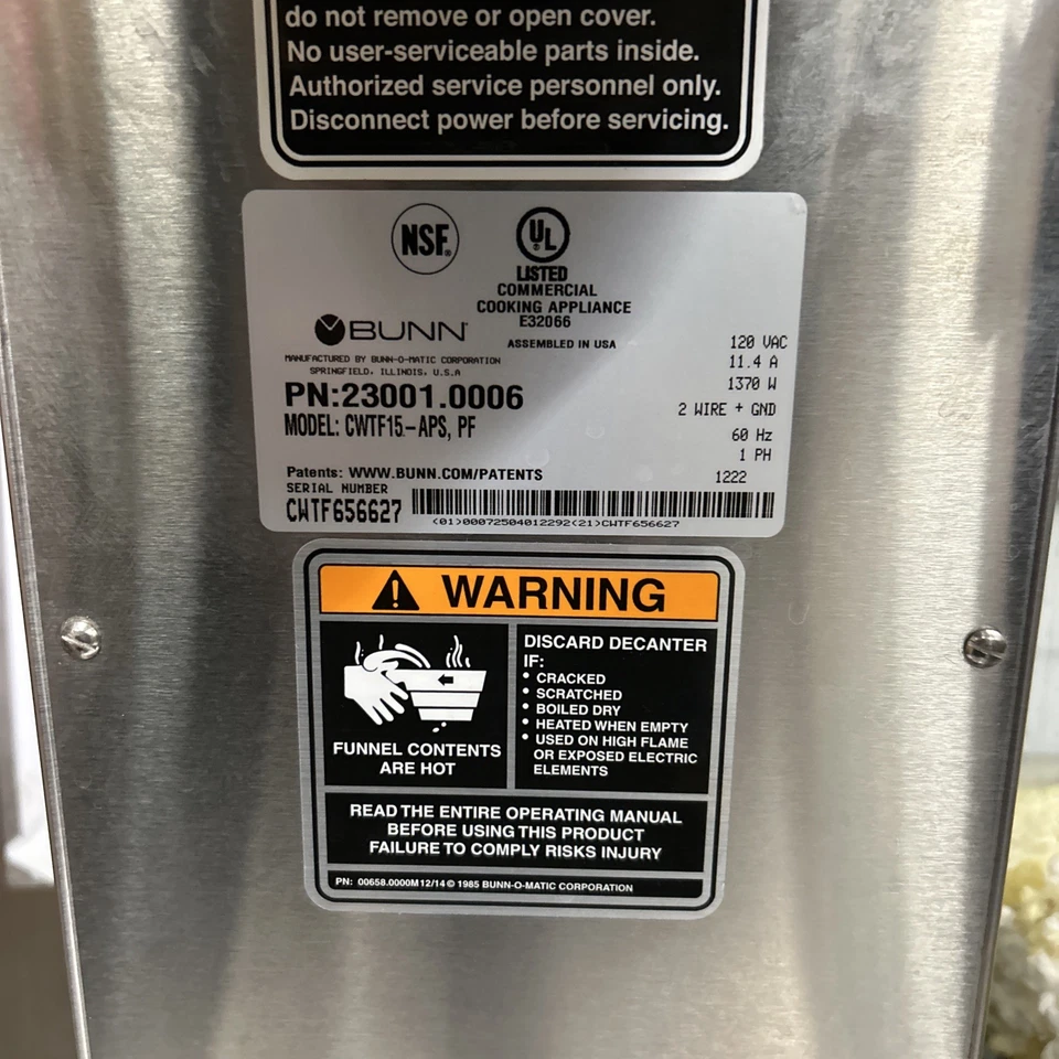 Good Used Working BUNN Single Brewer Coffee Maker Stainless Steel W/ Hot Water - Image 2 of 2