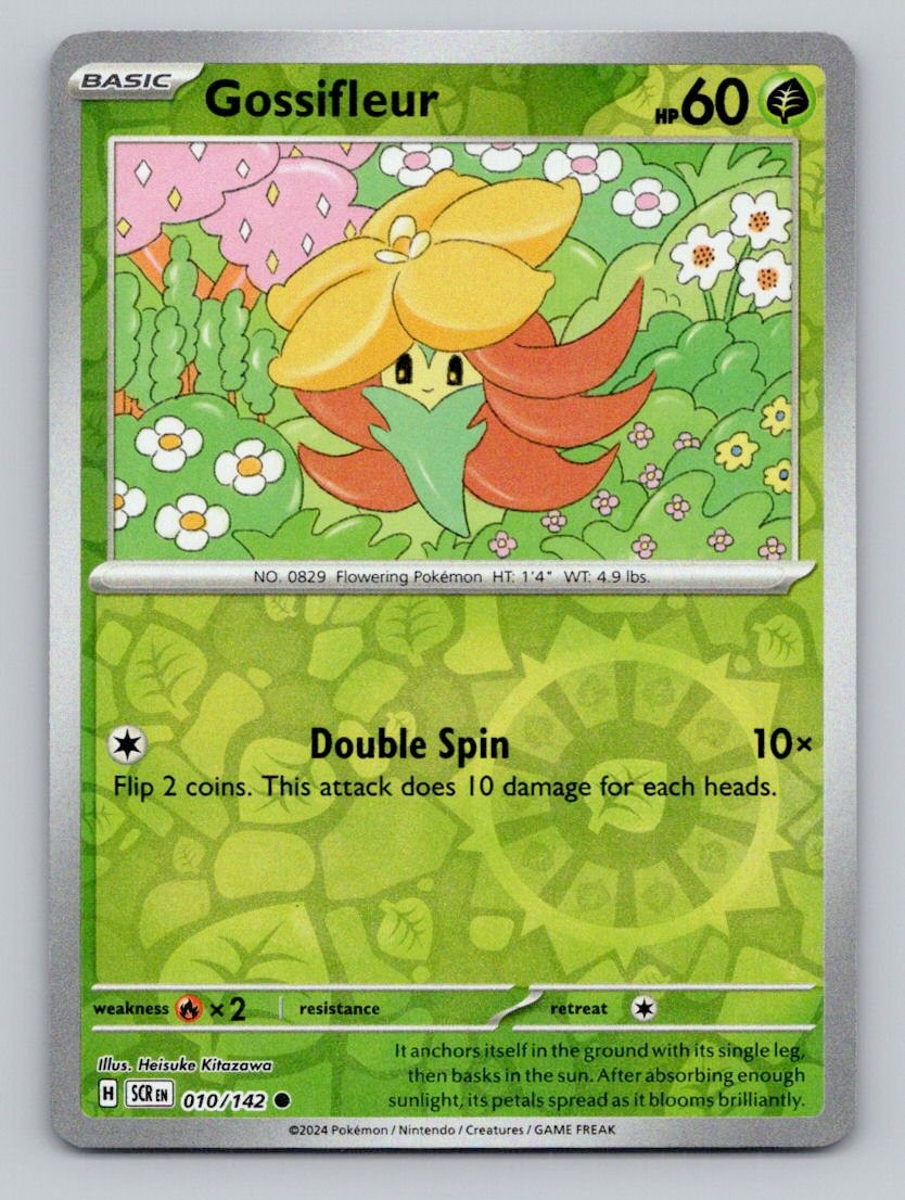 Gossifleur 10/142 Common Stellar Crown Pokemon Reverse Holo Near Mint