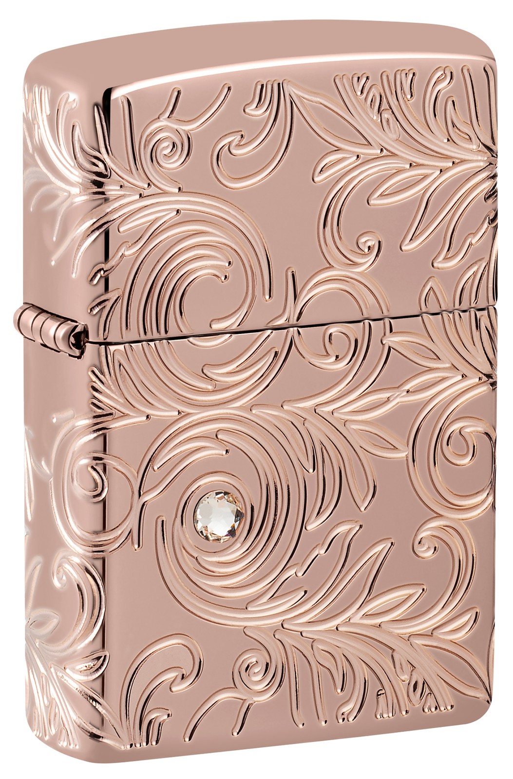 Zippo Armor Exclusive Floral Jewelry Rose Gold Windproof Pocket Lighter, 4950...