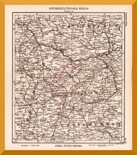 Großdeutsches Reich +Landkarte von 1944+ Wartheland,Südl.Ostpreußen,Generalgouv.