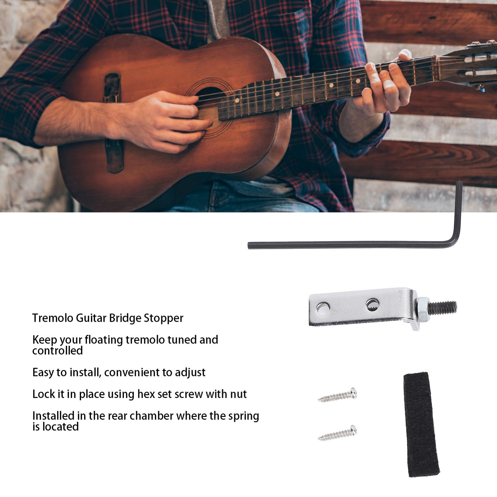 Tremolo Guitar Bridge Stabilizer Keep Stability Tremolo Guitar Bridge Stopper.