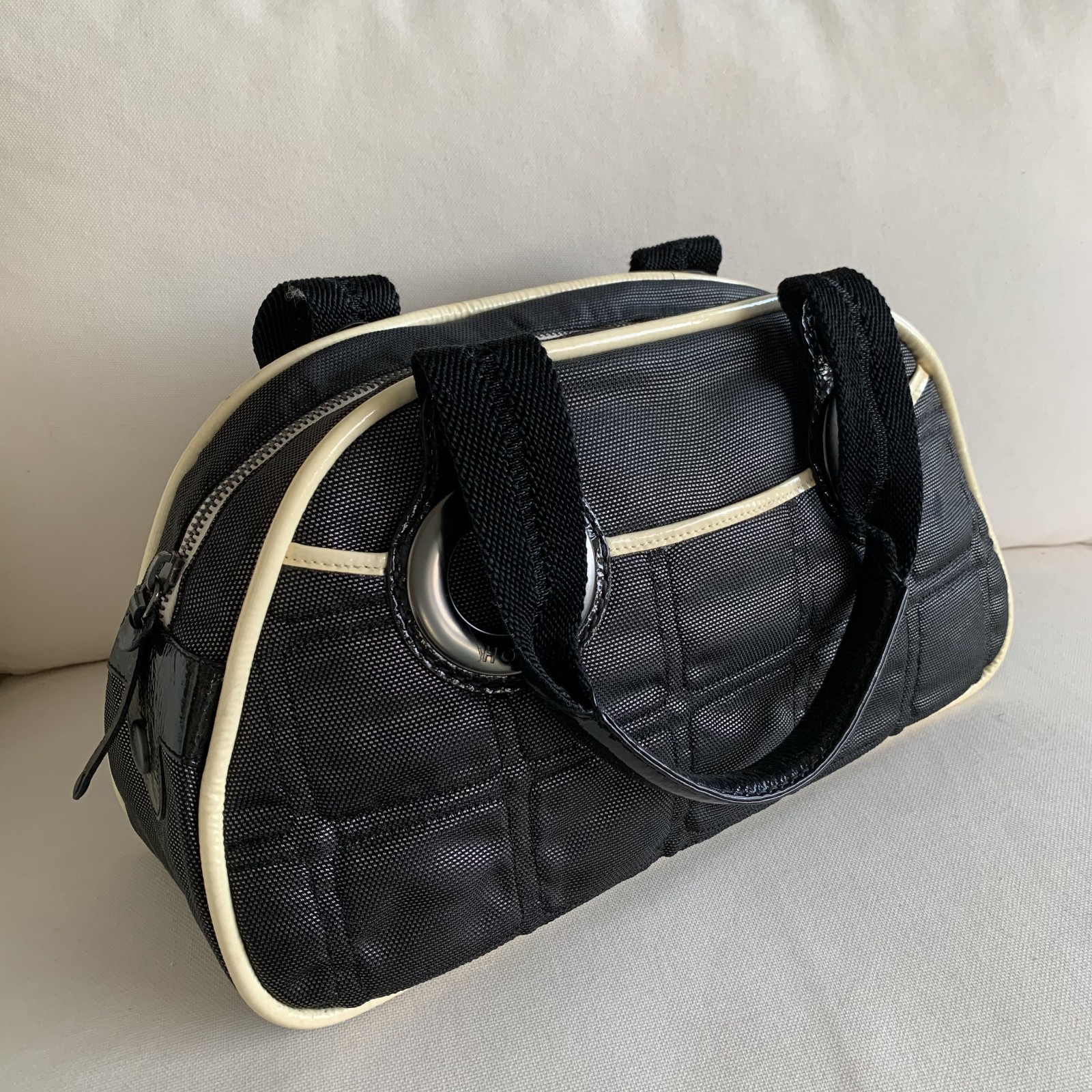 Borsa a spalla in vernice Hogan shoulder bag patent leather Vintage black