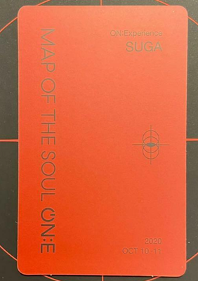 BTS MAP OF THE SOUL ON:E blu-ray photocard Photo card PC one