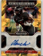2023 Panini Chronicles Draft Picks Charles Williams Signatures Gold Ice #SS-CWI