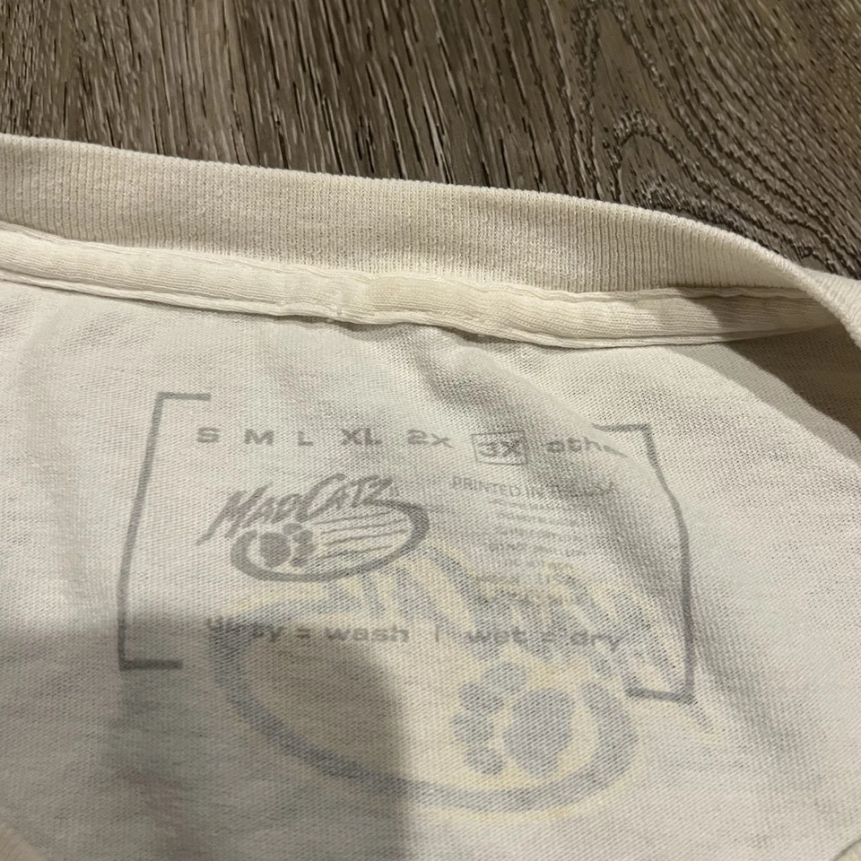 Camiseta De Colección Años 90 Madcatz Mad Catz Para Hombre Talla 3XL Blanca Deportes Videojuego Foto 3 de 4