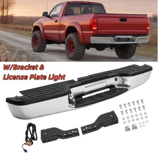 Chrome Rear Step Bumper Assembly For Chevy S10/ GMC Sonoma Fleetside 1998-2004