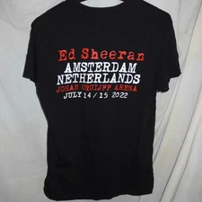 Ed Sheeran 2022 Amsterdam Netherlands Concert Tour Shirt sz M