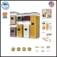 Airtight Food Storage Containers with Lids, 7 PCS BPA Free Kitchen Canisters for