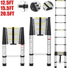 12.5Ft/15.5Ft/20.5Ft Telescoping Ladder Aluminum Extension Max Capacity 330 lbs