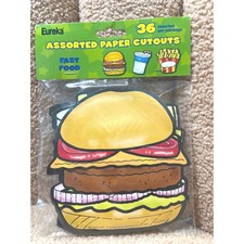 Eureka Fast Food Assorted Paper Cutouts 36 Count Bulletin Board Decor 841367