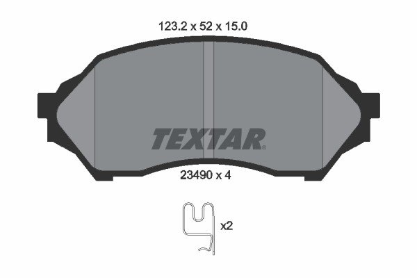 Bremsbelagsatz FÜR Mazda 323 F VI SchrÄGheck (Bj) - Textar 2349002-image