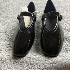 A New Day Leena Flats Womens Size 11 Black Patent Mary Jane Shoes Buckle
