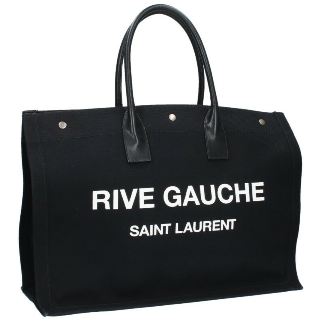 Saint Laurent Paris 509415 RIVE GAUCHE borsa tote in tela con stampa logo uomo usata bdd