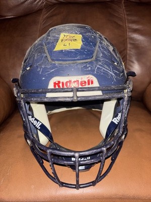 Riddell Speed Flex Large Football Helmet (Flat Navy  W/ Navy Blue Face Mask)