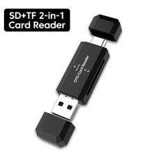 2 in 1 USB 2.0 Type C SD TF Card Reader High Speed Card Reader for PC Laptop Acc