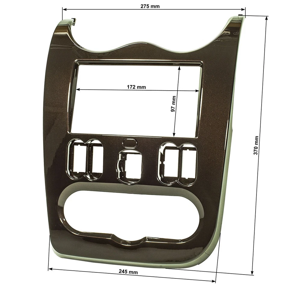 Doble embellecedor de radio DIN adecuado para Dacia Duster Logan Sandero a pa... - Imagen 2 de 3