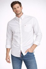 Tommy Hilfiger Men  s Long Sleeve Button Down Shirt White New With Tags slim fit