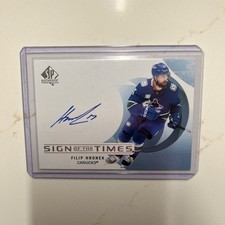 2024-25 Upper Deck SP Authentic Sign of the Times Auto Filip Hronek