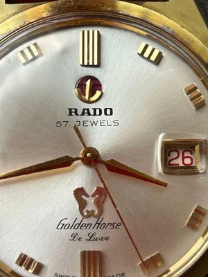 Rado Golden Horse De Luxe 57 Jewels Automatic Watch 11803 Rare 