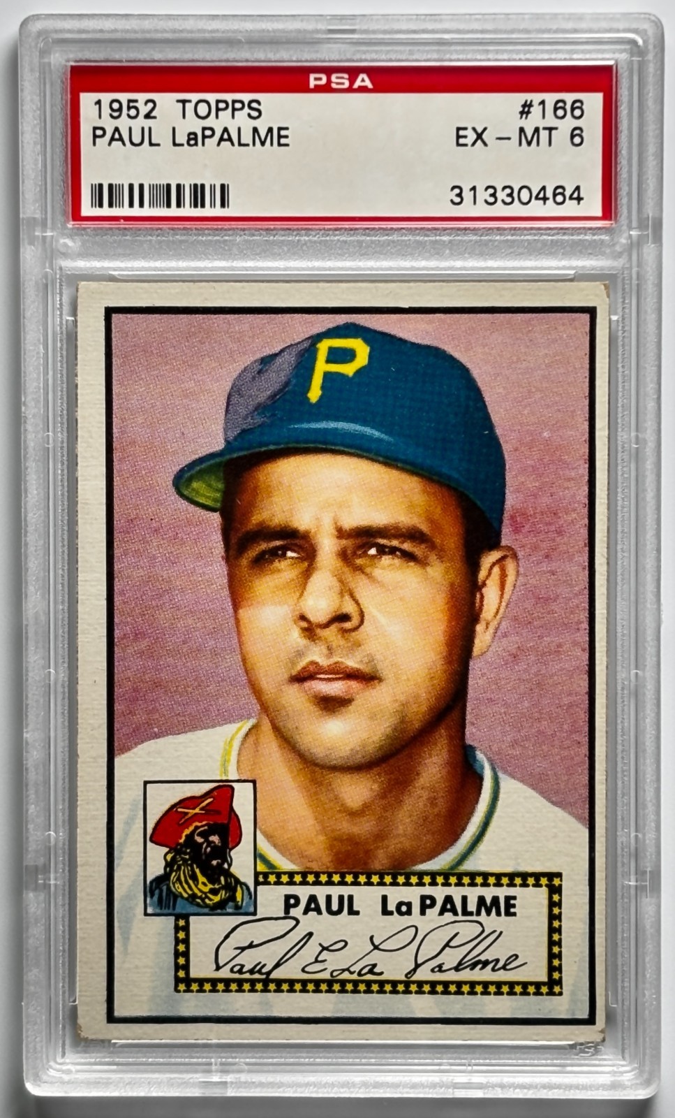 1952 Topps #166 PAUL LaPALME PSA 6 EX-MT