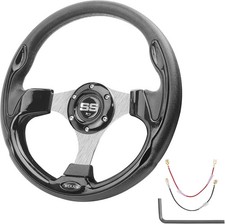 Golf Cart Steering wheel for EZGO YAMAHA and Club Car Precedent Most Golf Black