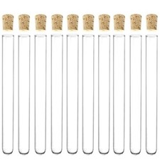 16X125mm Test Tubes with Cork Stoppers, Borosilicate Glass, 14ml, Karter Scie...