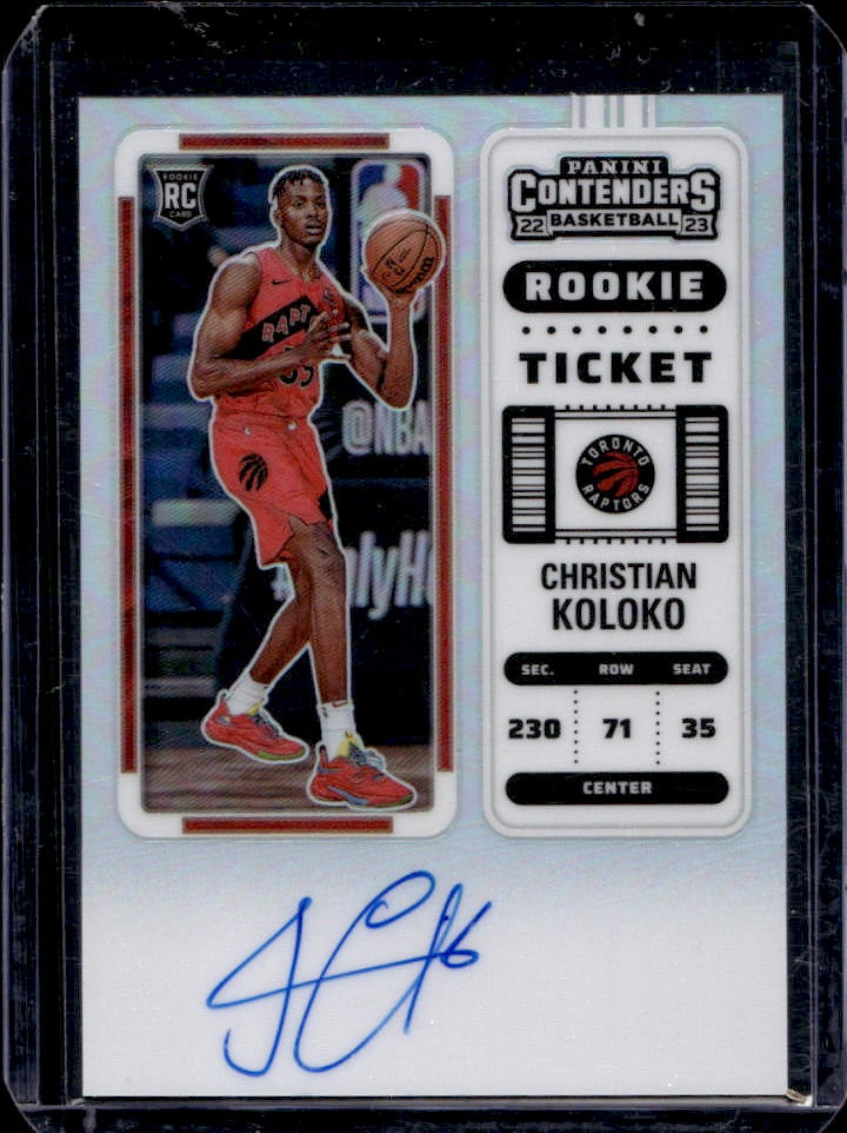 2022-23 Contenders Christian Koloko Premium Edition RC Auto #139