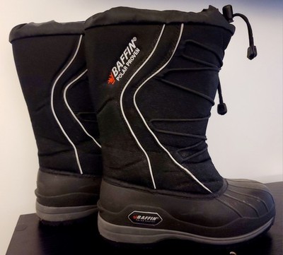 BAFFIN Icefield Women's Insulated Mid-Calf Snow Boots Black Drawstring US 9