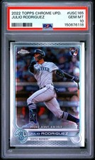 Julio Rodriguez 2022 Topps Chrome Update USC165 PSA 10 Gem Mint  Rookie Debut-RC