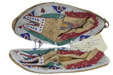 c1880-90's Crow or Sioux Native American Beaded Moccasins