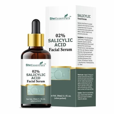 She Essentials Salicylic Acid Facial Serum For Glowing Skin 30ml
