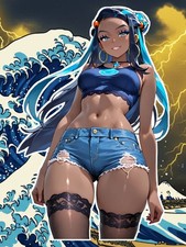 Adult Anime Waifu Pokemon Nessa 6" Vinyl Sticker