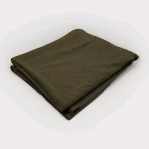 US Military Bed Blanket 100% Wool Army Olive Green 78"x62" VTG USGI F.P.I. Inc