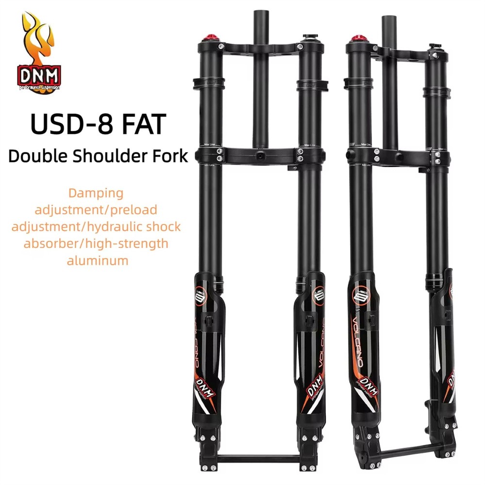 Fourche DNM USD-8 FR Inversée 26/27,5/29" - Suspension Air VTT DH 200mm - Neuve
