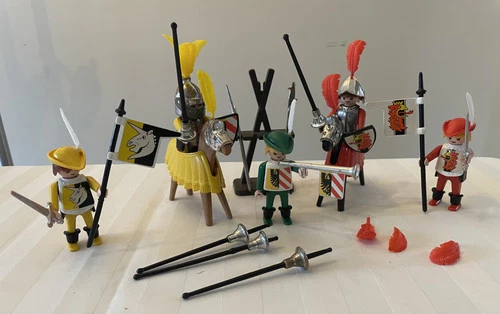 Playmobil 3265 Medieval Jousting Knights Set Vintage Almost Complete