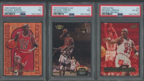 Michael Jordan HOF (3) Card Lot All Three PSA Graded