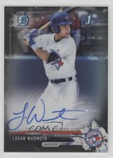 2017 Bowman Draft Chrome Pick Black Refractor 14/75 Logan Warmoth Auto nd3