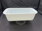 VINTAGE Pyrex 213 Opal White Milk Glass Loaf Pan 10x4.5x3” Baking Dish