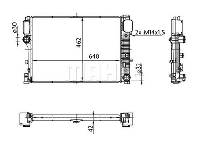 MAHLE CR 38 000S Kühler, Motorkühlung für MERCEDES-BENZ S-KLASSE (W221)