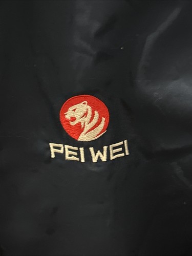 Pei Wei Restaurant Navy Long Sleeve Button Up Shirt Size Large Women’s - Picture 2 of 4
