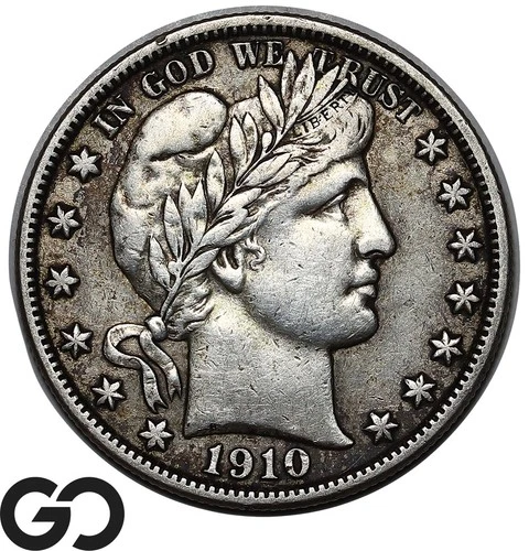 1910-S Barber Half Dollar, Choice XF San Francisco Mint Issue