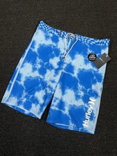 New Hurley Phantom Boardshorts Swim Trunks Men  s 34 Blue Quick Dry Stretch 10  