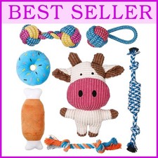 Interactive Small Dog Toys Set, 7-Pack Durable Ropes