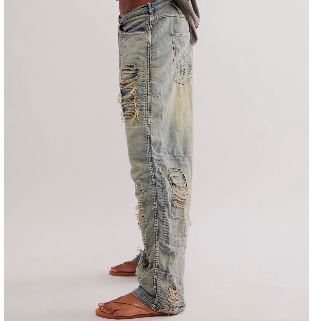 Magnolia Pearl RARE Washed Indigo Distressed Denim Jeans Style 598 NWT SOLD OUT image 9