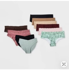 Women's 10pk Mix  Match Cheeky Underwear - Auden Assorted Color S
