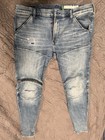 G-Star Raw Mens Blue Distressed 5620 3D Zip Knee Skinny Jeans Size 38x34 — photo 1