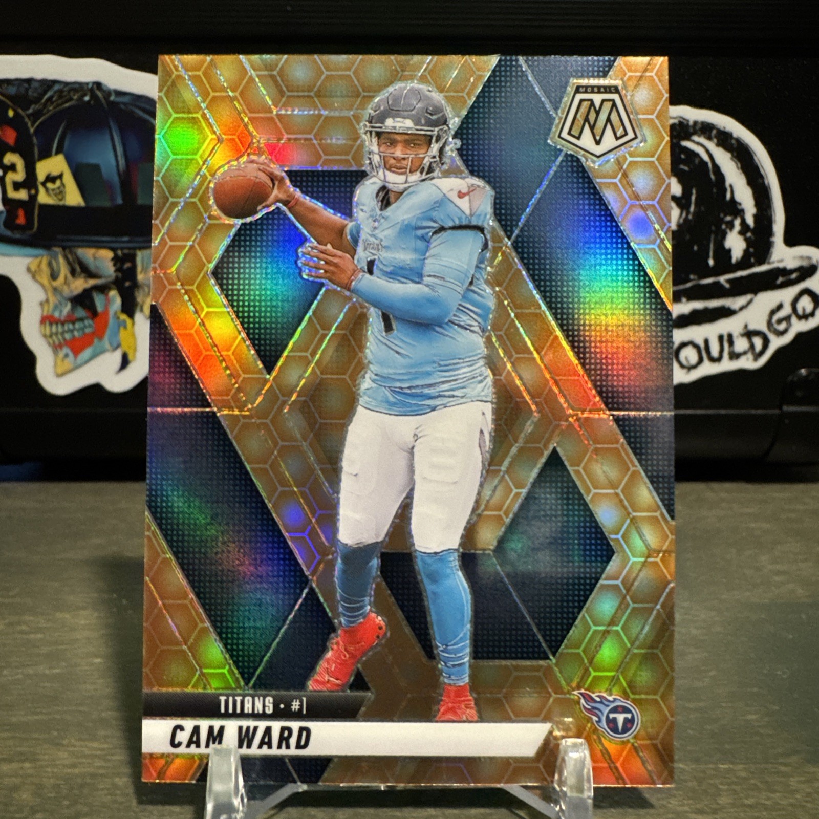 2025 Panini Mosaic Cam Ward #382 Honeycomb Prizm SSP Titans RC Rookie Case Hit