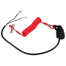 Emergency Engine Kill Switch with Flexible Cord Tether, Universal Outboard Engin